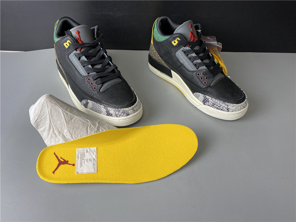 Air Jordan 3 SE Animal Instinct 2.0 Black Grey Shoes - Click Image to Close